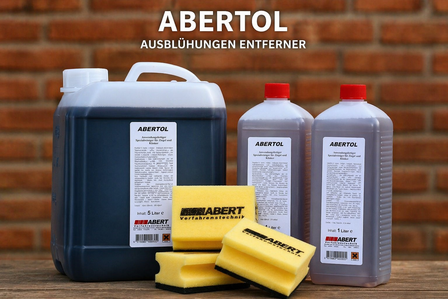 ABERTOL Spezialreiniger für Mörtelreste, Ausblühungen & Verblendmauerwerk