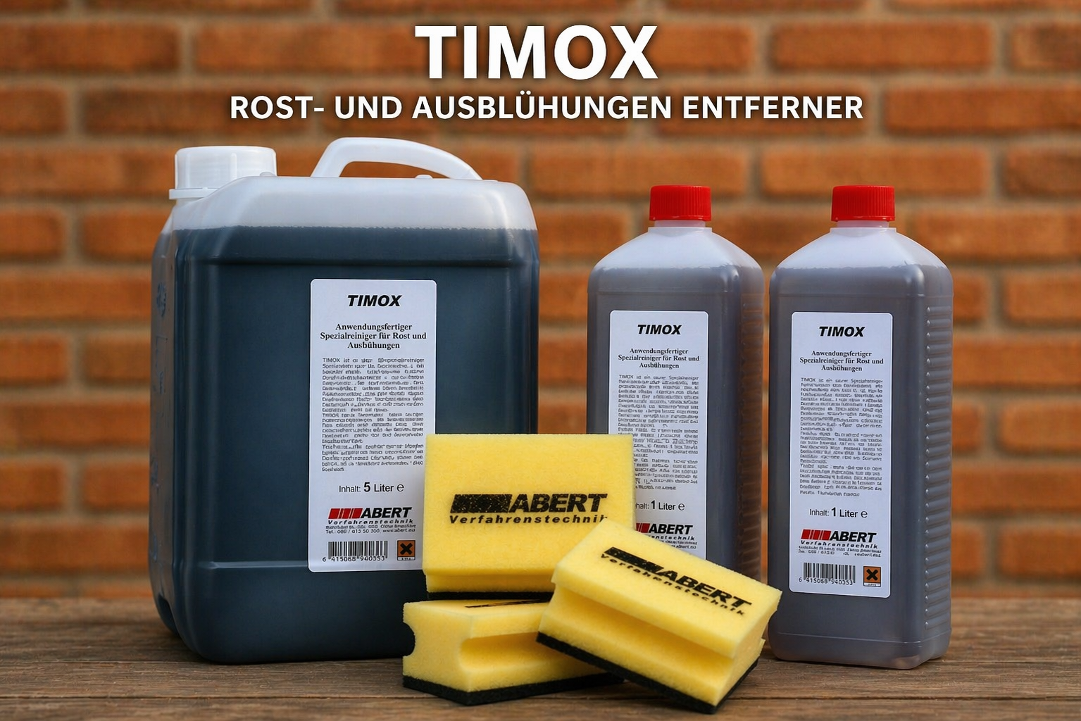 TIMOX Kraftreiniger für Ausblühungen, Auslaugungen & Verfärbungen auf Stein & Fassade