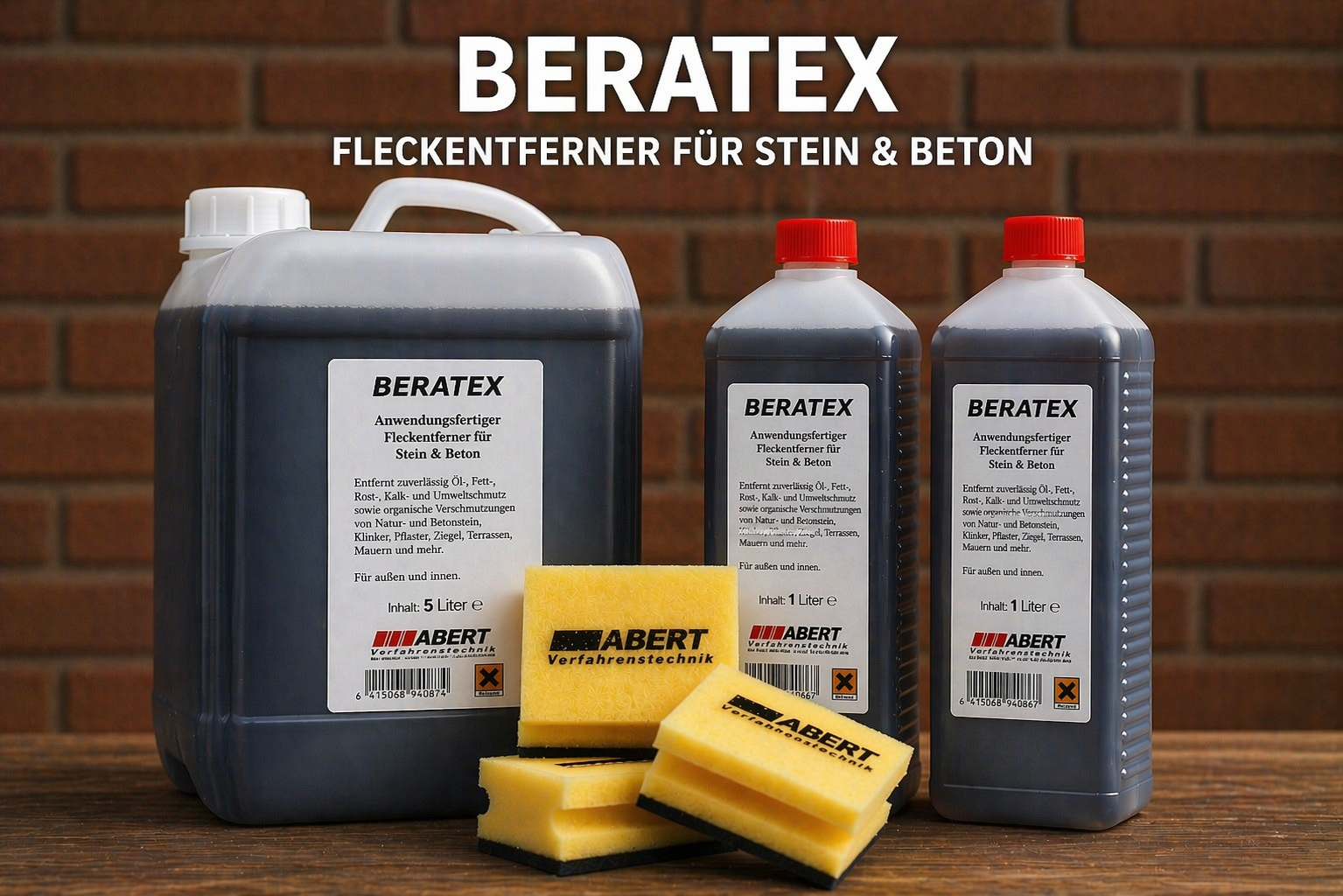 BERATEX Gipslöser für Ziegel & Mauerwerk – Entfernt Gipsausblühungen effektiv